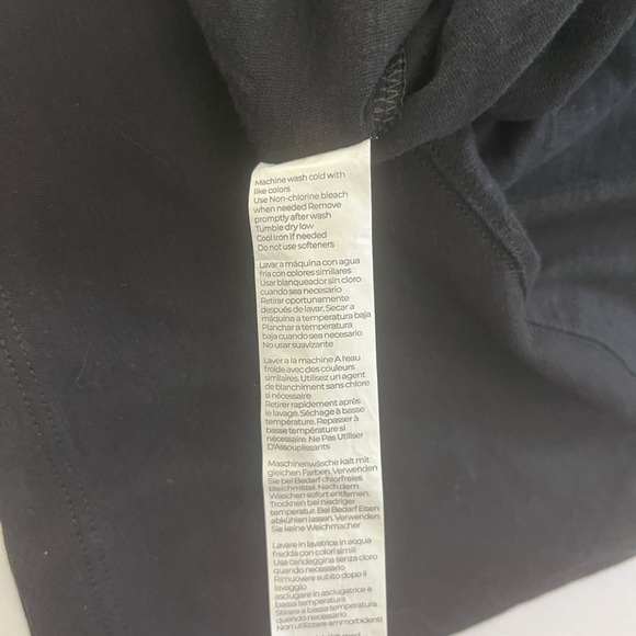 Fabletics Cotton Slub Cropped Tee Black Size Large New with Tags - Picture 5 of 8